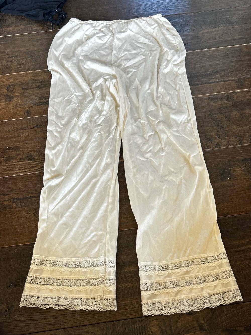 Lace-Trim Women's Cream Sleep Pant Pettipant - Intimates